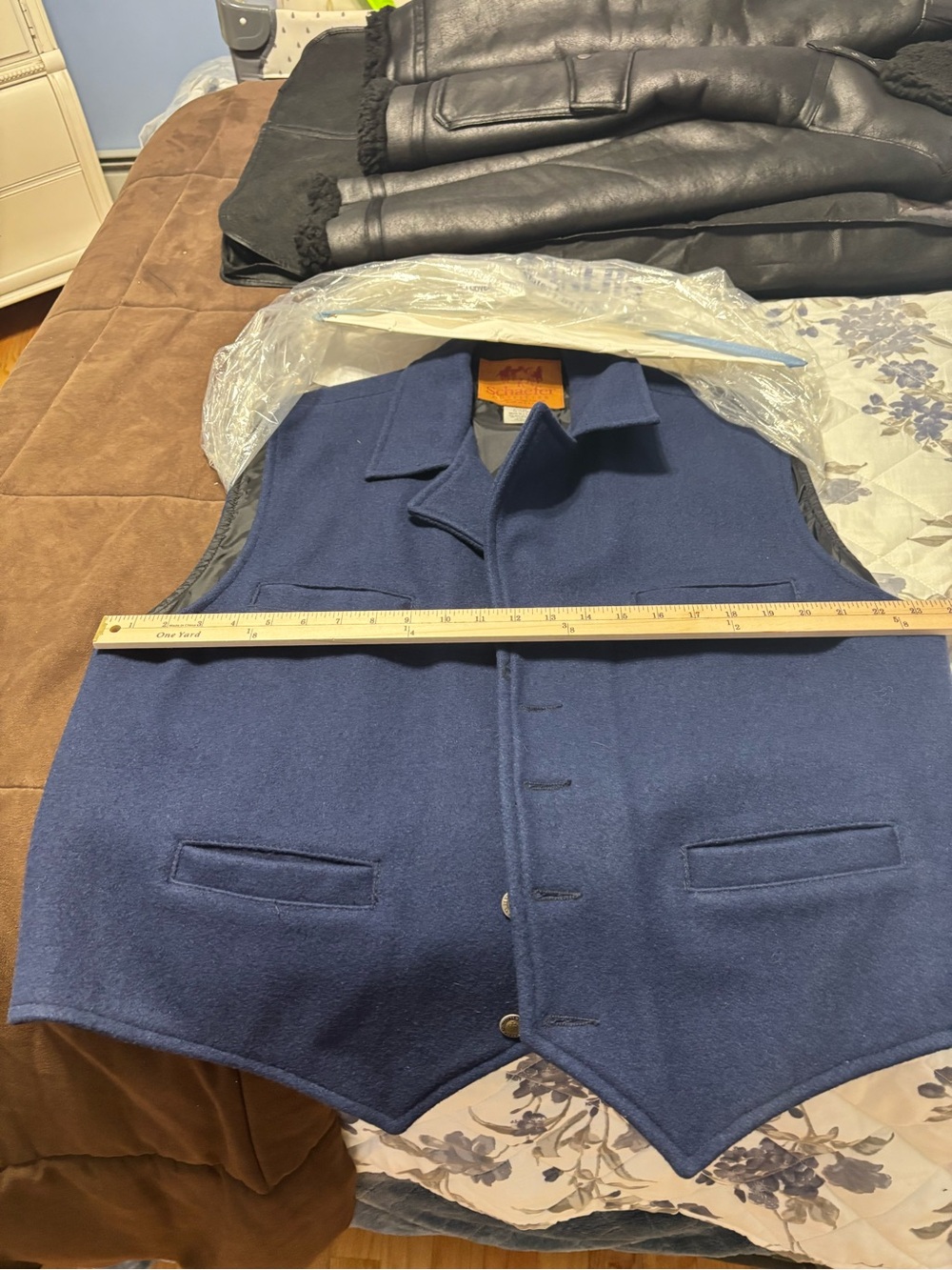Men's Schaefer Outfitter Vest Size XXL BLUE WOOL